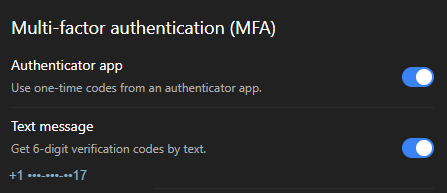 ChatGPT multi-factor authentication settings